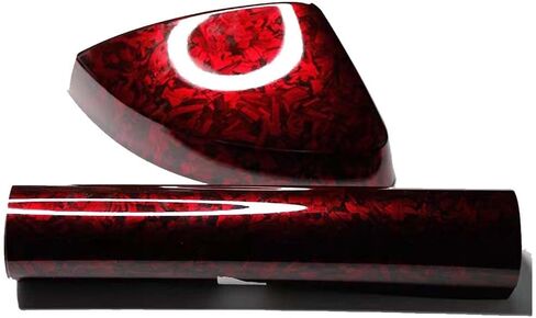 Red Forged Gloss Carbon Fiber Vinyl Wrap Roll Stretchable Decal Sticker Film Sheet Air Release DIY Decoration Vinyl in Saudi Arabia
