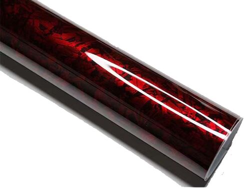 Red Forged Gloss Carbon Fiber Vinyl Wrap Roll Stretchable Decal Sticker Film Sheet Air Release DIY Decoration Vinyl in Saudi Arabia