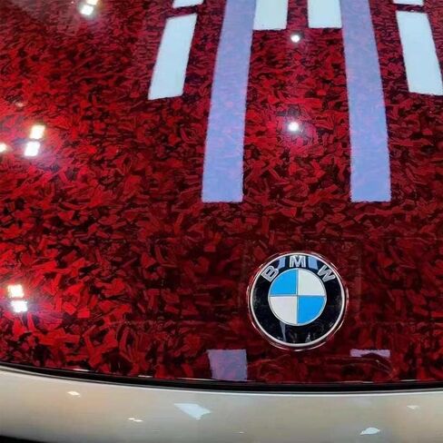 Red Forged Gloss Carbon Fiber Vinyl Wrap Roll Stretchable Decal Sticker Film Sheet Air Release DIY Decoration Vinyl in Saudi Arabia