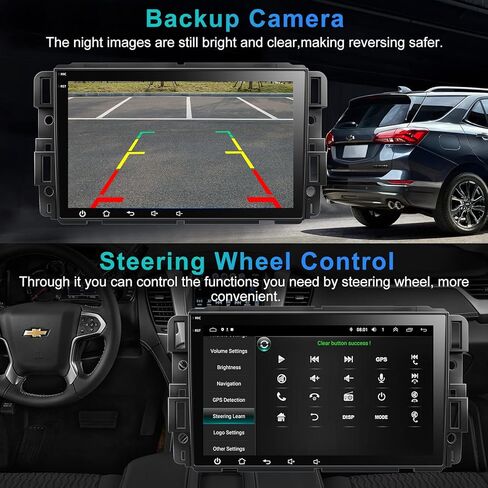 Car Stereo Radio Android 12 for Chevy Silverado GMC Sierra Buick Enclave 2007-2012, 8"IPS Touch Screen Car Radio Build-in GPS Wireless CarPlay/Wired Android Auto, 2G+32G, Backup Camera/DSP/SWC in Kuwait