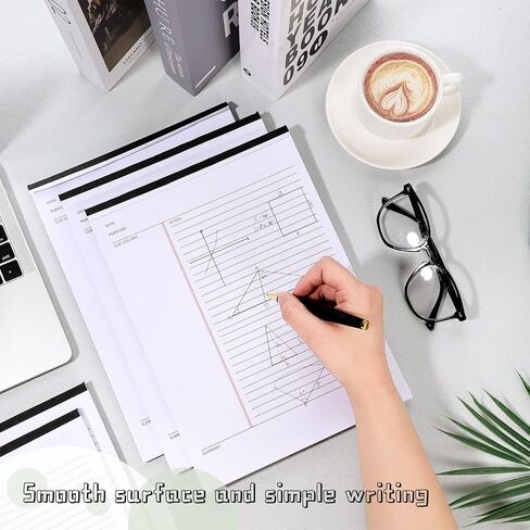 BESARME 300 ورقة من وسادات الملاحظات مقاس 8.5 × 11، 6 عبوات من وسادة الكتابة ذات القاعدة العريضة مع ظهر قوي 50 ورقة لكل مفكرة للمكتب والمدرسة والمنزل in Kuwait