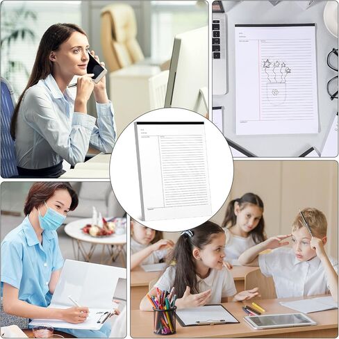 BESARME 300 ورقة من وسادات الملاحظات مقاس 8.5 × 11، 6 عبوات من وسادة الكتابة ذات القاعدة العريضة مع ظهر قوي 50 ورقة لكل مفكرة للمكتب والمدرسة والمنزل in Kuwait
