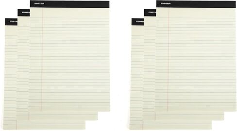 Mintra Office Legal Pads, ((Basic 6pk - (Green Paper) (8.5in x 11in (Wide Ruled), 6pk (Green Tint)) in Saudi Arabia