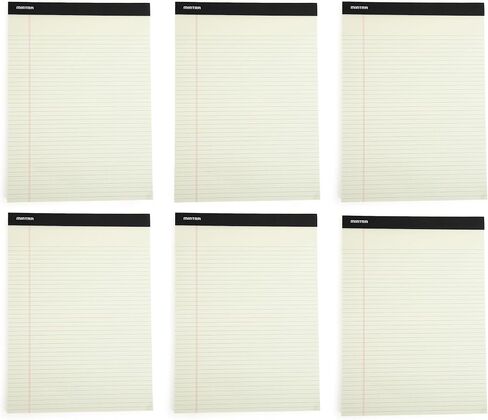 Mintra Office Legal Pads, ((Basic 6pk - (Green Paper) (8.5in x 11in (Wide Ruled), 6pk (Green Tint)) in Saudi Arabia