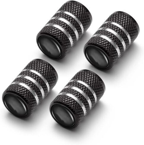Tyre Valve Caps Series Valve Caps Universal Cap Coverucks and Compatible Motorcycles 4pcs (Black) in Saudi Arabia