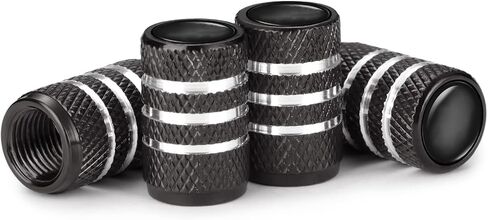 Tyre Valve Caps Series Valve Caps Universal Cap Coverucks and Compatible Motorcycles 4pcs (Black) in Saudi Arabia