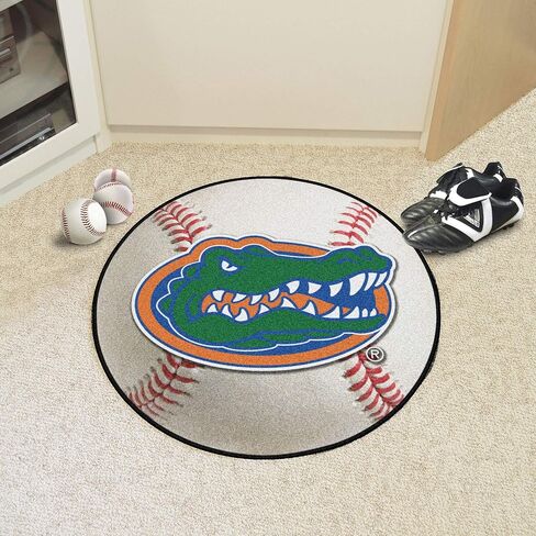 FANMATS 4156 Florida Gators Basketball Shaped Rug - 27in. Diameter, Basketball Design, Sports Fan Accent Rug - Gator Head Primary Logo in Kuwait