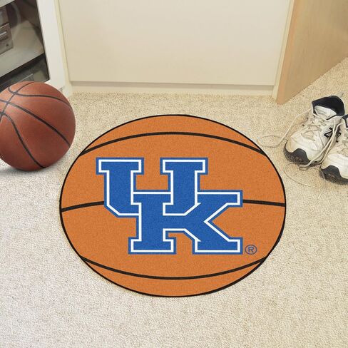 FANMATS 5162 Kentucky Wildcats Basketball Shaped Rug - 27in. Diameter, Basketball Design, Sports Fan Accent Rug - UK Primary Logo in Saudi Arabia