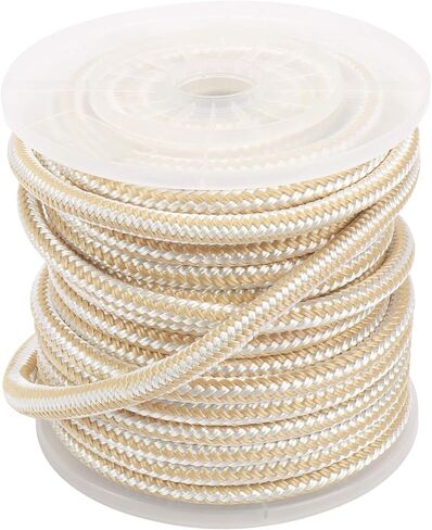 NovelBee خط مرساة من النايلون بضفيرة مزدوجة بطول 1/2 بوصة × 100 قدم مع كشتبان من الفولاذ المقاوم للصدأ وظرف بلاستيكي (أسود) in Kuwait