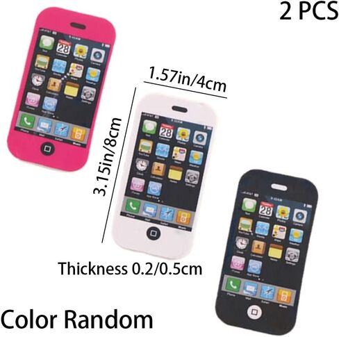 2 قطعة محايات مطاطية للهاتف المحمول محايات الهاتف الذكي الإبداعية محايات قلم رصاص عالمية (لون عشوائي) in Kuwait