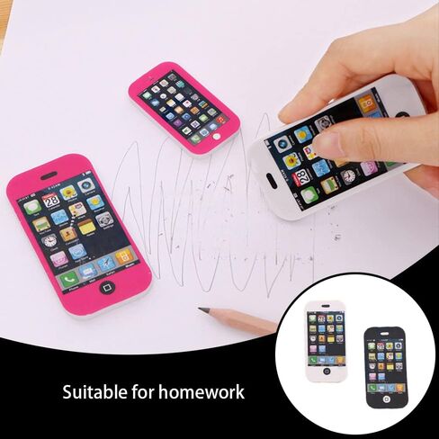 2 قطعة محايات مطاطية للهاتف المحمول محايات الهاتف الذكي الإبداعية محايات قلم رصاص عالمية (لون عشوائي) in Kuwait