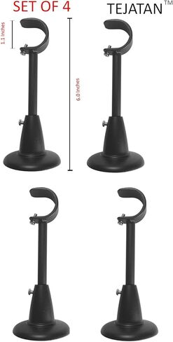Curtain Bracket Classic (Set of 4, Black) in Saudi Arabia
