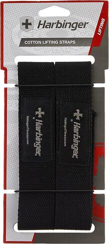 Harbinger Heavy Cotton Lifting Straps (Pair), Black, 20 1/2" Long 1 1/2" Wide in Saudi Arabia