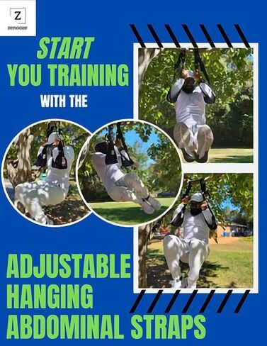 أشرطة البطن القابلة للتعديل، أشرطة معلقة للبطن، أشرطة معلقة لمعدات تمارين اللياقة البدنية، تدعم 350 رطلًا - أشرطة البطن لسحب شريط رفع الذراع للمنزل وصالة الألعاب الرياضية - أشرطة التعليق in Kuwait