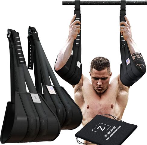 Adjustable Ab Straps Hanging Abdominal Slings, Hanging Ab Straps For Fitness Workout Equipment, Supports 350lbs - Ab Straps For Pull Up Bar Arm Lift Set for Home & Gym - Suspension Straps in Saudi Arabia
