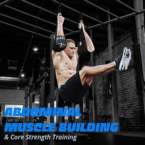 Adjustable Ab Straps Hanging Abdominal Slings, Hanging Ab Straps For Fitness Workout Equipment, Supports 350lbs - Ab Straps For Pull Up Bar Arm Lift Set for Home & Gym - Suspension Straps in Saudi Arabia