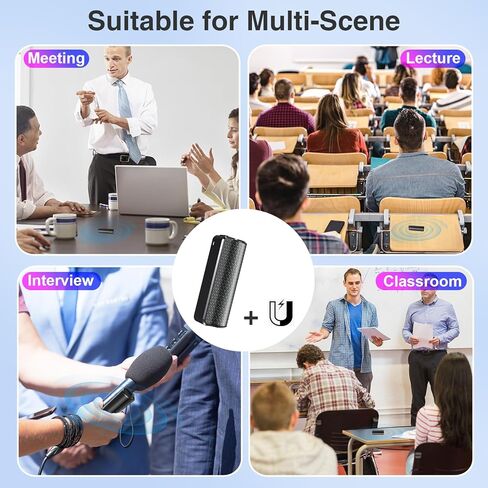 مسجل صوت لساعات طويلة سعة 128 جيجابايت (2000 ساعة)، مسجل صوتي نشط مع بطارية متواصلة لمدة 20 يومًا، مسجل صوت رقمي محمول لاجتماعات المحاضرات، متوافق مع كمبيوتر الهاتف in Kuwait