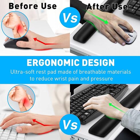 AboveTEK Large Keyboard Tray Under Desk with Wrist Rest, 26.7"×11" Ergonomic Desk Computer Keyboard Stand with Sturdy C Clamp Mount System, Slide-Out Drawer Keyboard Mouse Holder for Office(Black) in Saudi Arabia