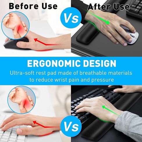 AboveTEK Large Keyboard Tray Under Desk with Wrist Rest, 26.7"×11" Ergonomic Desk Computer Keyboard Stand with Sturdy C Clamp Mount System, Slide-Out Drawer Keyboard Mouse Holder for Office(Black) in Saudi Arabia