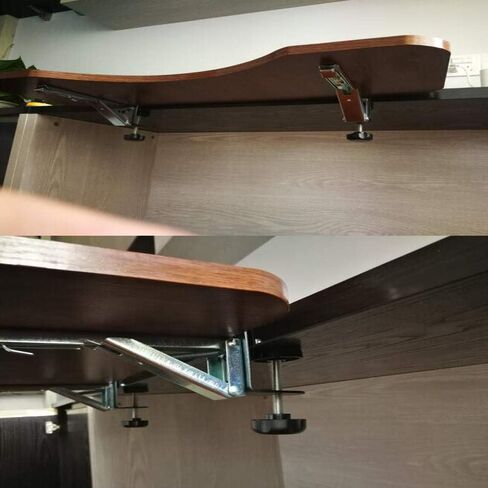 مشبك تمديد مريح للمكتب على المكتب، مسند للساعد، مسند للمكتب، فأرة قابلة للتعديل وصينية لوحة المفاتيح، حامل طاولة مائل، مسند للذراع، رف لدعم مرفق الكمبيوتر تحت المكتب in Kuwait