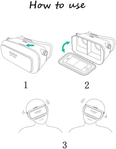 VR Headset for iPhone & Android with Controller, Virtual Reality 3D Glasses Headset Helmets, Universal Virtual Reality Goggles for Kids & Adults, for Phones 4.7-6.6 Inch, for TV, Movies & Video Games in Saudi Arabia