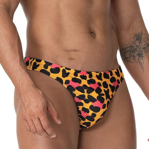 Men Print Animal Skin Bikini Swim Brief Men Swimwear Swimsuit Sexy for Men in Saudi Arabia