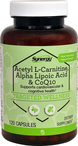 Vitacost Synergy Acetyl L-Carnitine, Alpha Lipoic Acid & CoQ10 -- 120 Capsules in Kuwait