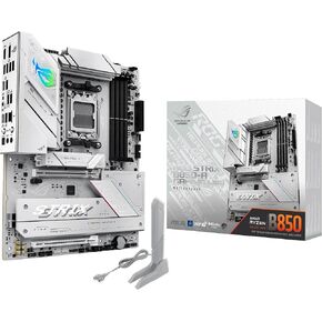 ASUS ROG Strix B850-A Gaming WiFi AMD AM5 B850 ATX Motherboard 14+2+2 Power Stages, DDR5 AEMP, 2.5G LAN, WiFi 7 with Q-Antenna, 4X M.2, PCIe® 5.0, USB 20Gbps Type-C, AI Networking II, ASUS AI Advisor