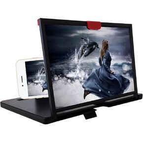 12 "مضخم شاشة الهاتف ، 3D HD شاشة الهاتف مكبر للصوت قابلة للطي ، شاشة عرض مكبّر الهاتف المحمول للأفلام ومقاطع الفيديو والألعاب ، لجميع الهاتف الذكي (اللون: أسود) in Kuwait