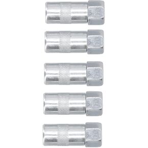 5Pcs Grease Gun Connector Nipple Coupler Bite Durable Grease Gun Flat Nozzle for Equipment Maintenance