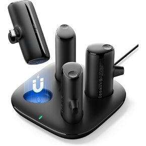 VIYISI Small Portable Charger USB C Kit, 4 Pcs Fast Charging Power Bank with Charging Dock for iPhone 16/15, Samsung Galaxy, Google Pixel, Type-C Phones