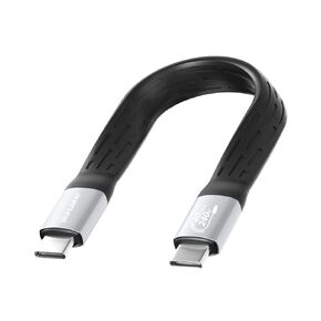 15cm USB4 Cable 240W 6inch Flat, Supports 40Gbps Data Transfer & 8K HD Display, USB C for Thunderbolt 4/3, USB4/3, Laptop, eGPU, Monitor, SSD Enclosure