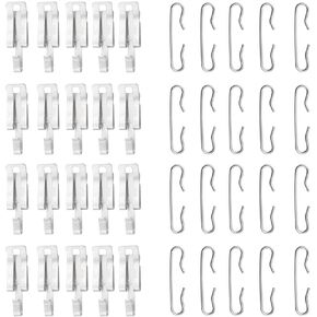 40PCS Heating Cable Line Fixing Hooks Aluminium Clamps Aluminium Hooks Hot Equipment Cable Outdoor Hooks Melting Snow Cable Fixing Grooves Heating Cable Roof Clamps Gutter Clamps Outdoor