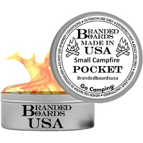 | Made in USA | Portable Mini Bonfire Campfire in a Can | Reusable & up to 5 Hours of Burn Time | Picnics Parties S'Mores Gifts Bushcraft Camping Survival Emergencies