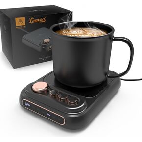 Coffee Mug Warmer & Mug Set, Cup Warmer for Desk with Electric Auto Shut Off, High Performance Self Heating and Warming, 5 Temperature Control Settings & Timer, a Heated Mug Included