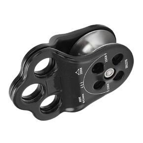 GLOGLOW Tree Climbing Pulley with 3 Hole Side Plate, Hitch Climber Pulley Equipment for Rock Climbing, Compact Climber Pulley for Downhill and