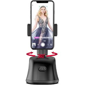 Smartphones Gimbal Stabilizer, 360° Rotation Smart Tracking Holder, Face Object Shooting Selfie Stick Mount for Tripod, Suit for Photographing Vlog Videos Shooting (Black)