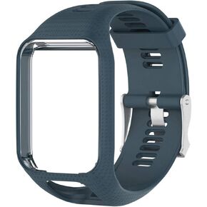 DaMohony Straps Compatible with TomTom, Silicone 25mm Watch Band Quick Detach Replacement Accessories for Tomtom Runner 3/Runner 2/Spark 3/Adventurer/Golfer 2 (Light green)