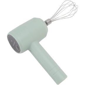 VINGVO Electric Mixer, Portable Automatic Electric Hand Mixer Handheld Mixer Cordless Hand Mixer USB Rechargeable for Baking Cake Egg Cream (Light Cyan)