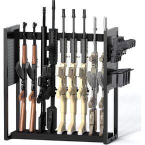 Floor Gun Rack Stand, Indoor DIY-Friendly Rifle Rack, Freestanding Rifle Stand Display for Home, Holds up 9 Guns