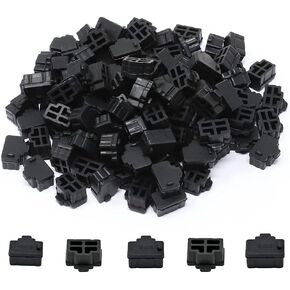 Silicone 100Pcs RJ45 Dust Cover, Ethernet Hub Port RJ45 Anti-Dust Cover Plugs Stopper Cap for Female Port Protector/Blocker for Switch, Router, Computer, Media Converters, Other Devices