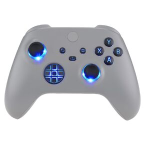 eXtremeRate Multi-Colors Luminated D-pad Thumbsticks Start Back Sync ABXY Buttons for Xbox Series X/S Controller, Black Classical Symbols Buttons DTF V2 LED Kit for Xbox Core Controller Model 1914