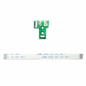 متوافق/استبدال 1 مجموعات JDS-030 لوحة دائرة شحن موانئ شحن USB مع كابل الشريط 12 دبوس لوحدة التحكم PS4 PlayStation CUH-12XXB CUH-12XX CUH-12XXA Series (1)