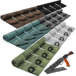Buryeah 24 Pcs 54 x 4 Inch Knit Gun Socks for Shotgun, Silicone Treated Gun Case Anti Rust Thick Gun Sleeve Cover with Drawstring Closure Bulk for Long Guns Tactical