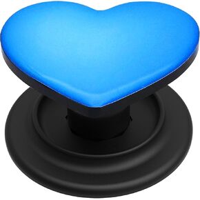 One-Touch Phone Grip with Expanding Kickstand, Compatible with MagSafe, Practical Safety Mirror, Expanded Grip Space, Metal Ring for Magsafe Included, Deflick Mag - Heart (Aqua Blue)