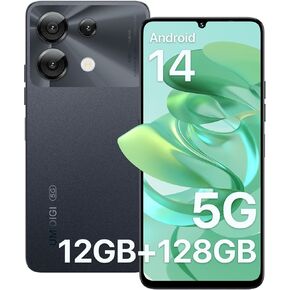 UMIDIGI G9 5G Cell Phone, Android 14 Unlocked Phones, 12(6+6) GB +128GB/1TB TF Expand, 5G Dual SIM, 50MP Camera, 6.75" HD+ 90Hz Display, AI Face & Fingerprint Unlock, 5000mAh Android Phone Black