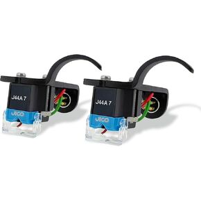 JICO Omnia J44A 7 DJ IMP SD (2-Pack) Mounted on Silver Jico Headshells