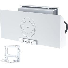 2 in 1 Starlink Gen 3 Router Mount, All in One Starlink V3 Mesh Router and Power Supply Mounting Kit, Space Saving, Cable Storage, ABS, Linkoostar Starlink Standard Router Mount Ideal for Home, Boats