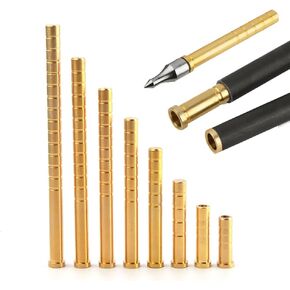 SHARROW 12pcs Archery Arrow Copper Insert Screw Copper Brass Arrow Inserts Arrowheads Connector for 6.2mm Arrow Shaft