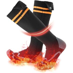 ROCKBROS Heated Socks for Men Women Rechargeable Up to 8 Hours 5000mAh Winter Foot Warmers Electric Socks Washable for Outdoors Hunting Skiing Hiking Work Fishing
